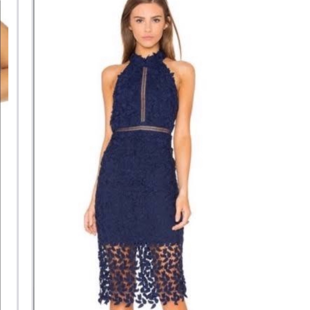 Navy Bardot Dress